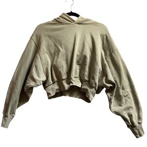 TNA Cream Cropped Hoodie